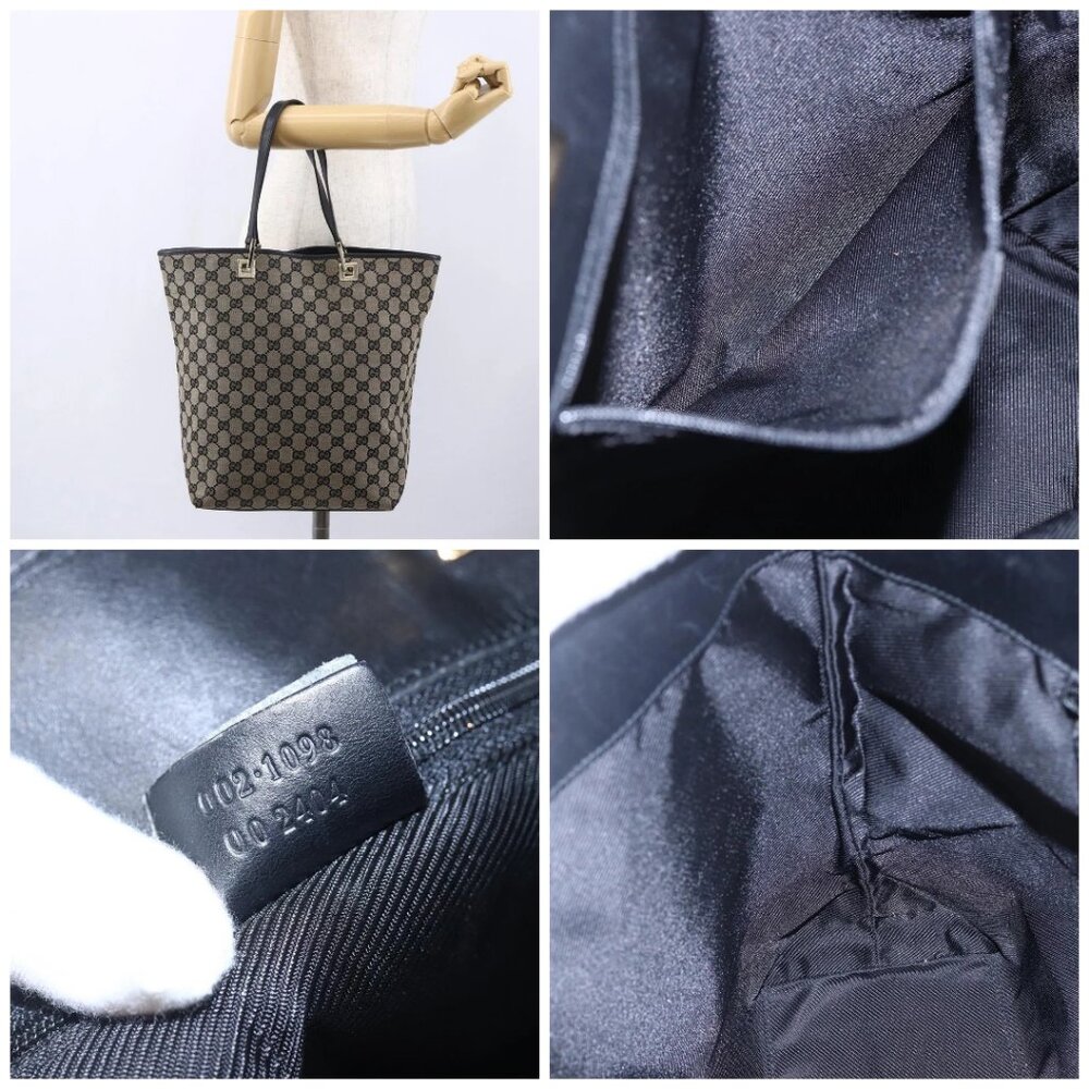 GUCCI GG Canvas Tote Bag Beige Gold - Picture 15 of 15